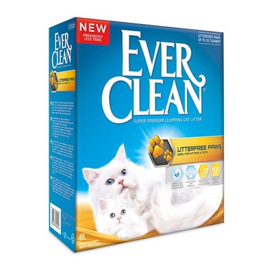 Бентонітовий наповнювач Ever Clean Litterfree Paws Clumping для довгошерстних котів 6 л 5060412214124 фото