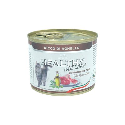 Корм Healthy Alldays Cat Lamb паштет з ягнятиною для дорослих котів 200 гр 8015912504661 фото