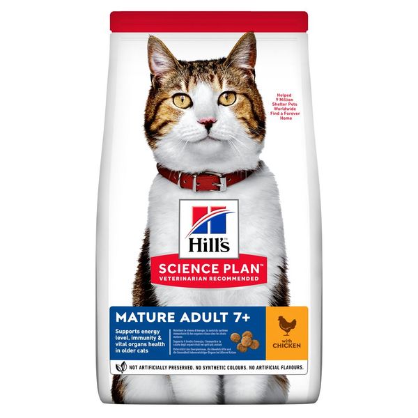 Hill's Science Plan Feline Mature Adult 7+ сухий корм з куркою для котів 1.5 кг 052742023403 фото