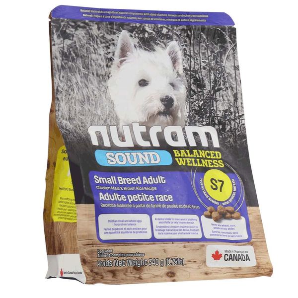 Nutram S7 Sound Balanced Wellness Small Breed Adult Dog сухой корм для собак мелких пород 0.34 кг 067714980080 фото