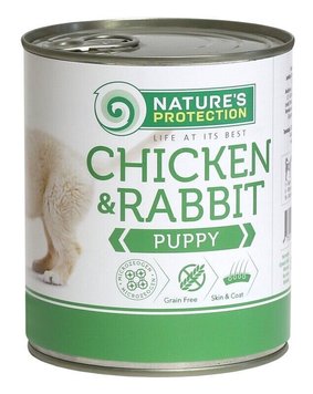 Nature's Protection Puppy Chicken & Rabbit влажный корм с курицей и кроликом для щенят 800 гр KIK45091 фото