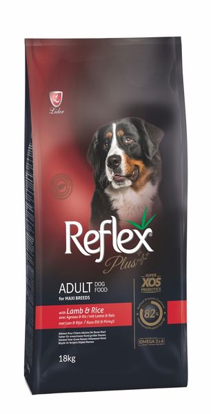 Корм Reflex Plus Dog Adult Maxi Breeds Lamb & Rice сухой с ягненком для взрослых собак крупных пород 18 кг RFX-204 фото
