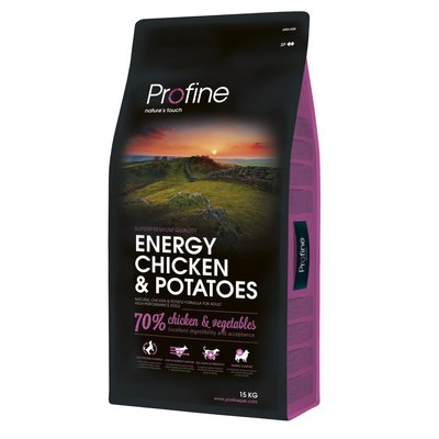 Корм Profine Dog Energy Chicken & Potatoes сухий з куркою для енергійних собак 15 кг 8595602517473 фото