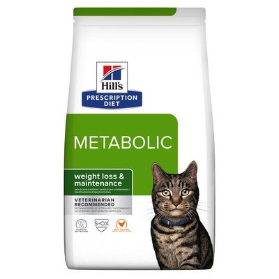 Корм Hill’s Prescription Diet Feline Metabolic сухой диетический с курицей для контроля и снижения веса у кошек 1.5 кг 052742214702 фото