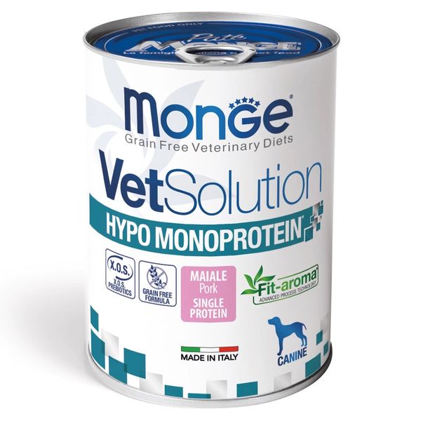 Monge VetSolution Wet Hypo Canine Maiale вологий корм гіпоалергенний для дорослих собак 400 гр 8009470082020 фото