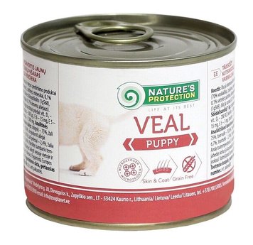 Nature's Protection Puppy Veal вологий корм з телятиною для щенят 200 гр KIK45086 фото