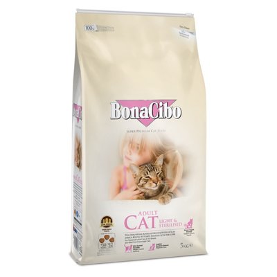 Корм BonaCibo Cat Adult Light & Sterilized сухий з куркою для стерилізованих котів 5 кг 8694686405680 фото
