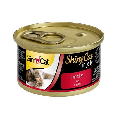 Корм GimCat Shiny Cat влажный с курицей в желе для взрослых котов 70 гр 4002064413112 фото