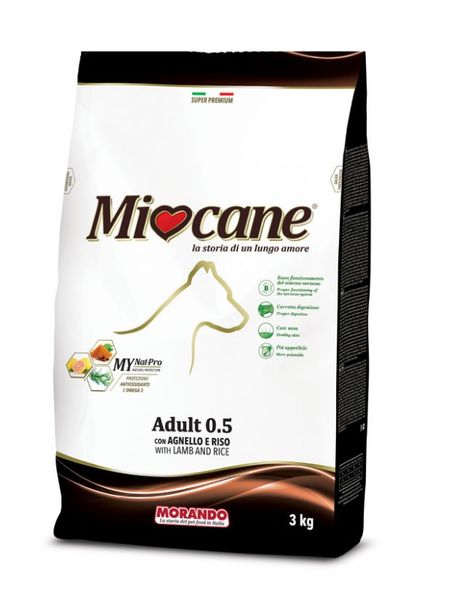 Morando Miocane Adult Lamb and Rice сухий корм з ягнятком для дорослих собак середніх та великих порід 3 кг 8007520080040 фото