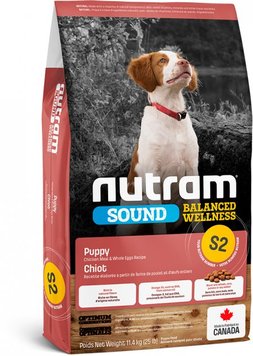 Nutram S2 Sound Balanced Wellness Puppy сухой корм для щенят с курицей и цельными яйцами 11.4 кг 067714102239 фото