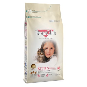 BonaCibo Kitten сухой корм с курицей для котят 1.5 кг 8694686406083 фото