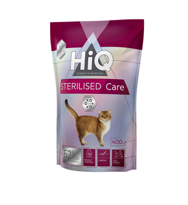 Корм HiQ Sterilised care сухий для дорослих стерилізованих котів 400 гр HIQ46391 фото