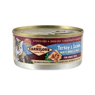 Корм Carnilove Turkey & Salmon Cat Adult вологий з індичкою та лососем для дорослих котів 100 гр 8595602519316 фото