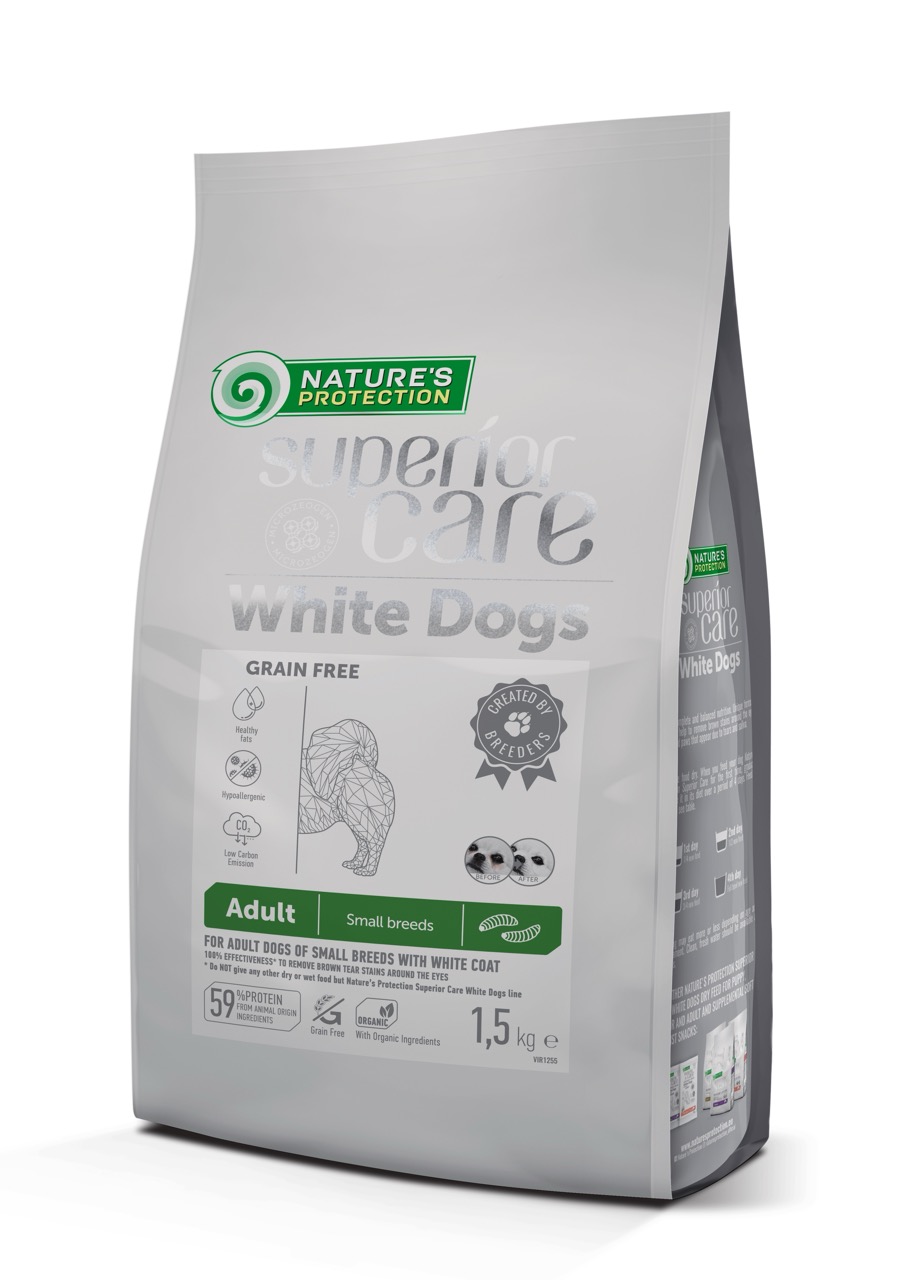 Photos - Dog Food Natures Protection Nature's Protection Superior Care White Dogs GF with Insect Adult Small Br 