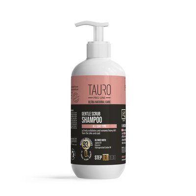 Шампунь-скраб для собак та котів TAURO PRO LINE Ultra Natural Care Gentle Scrub Shampoo 400 мл TPL63598 фото