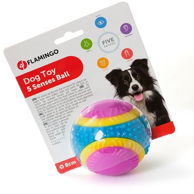 Іграшка для собак Flamingo 5 Senses Ball, 8 см 5415245575407 фото
