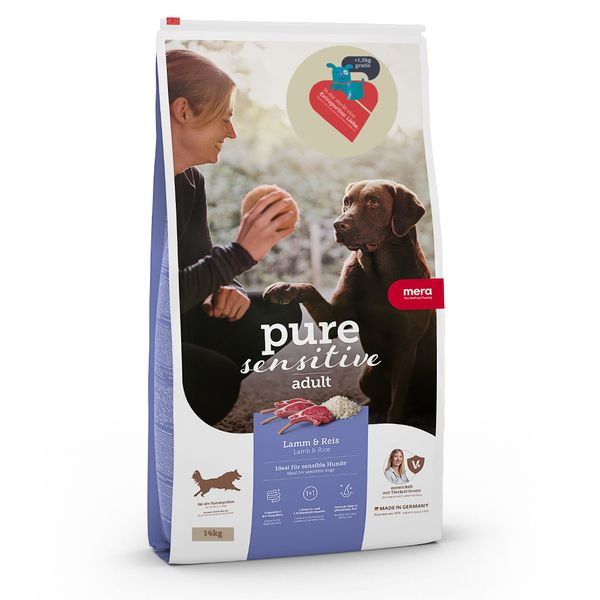 Корм Mera Pure Sensitive Dog Adult Lamm & Reis сухий з ягнятиною для дорослих собак усіх порід 12.5 кг 4025877566509 фото