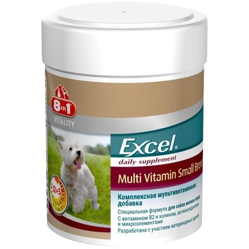 8in1 Excel Multi Vitamin Small Breed витамины для здоровья взрослых собак малых пород 70 табл 4048422109372 фото