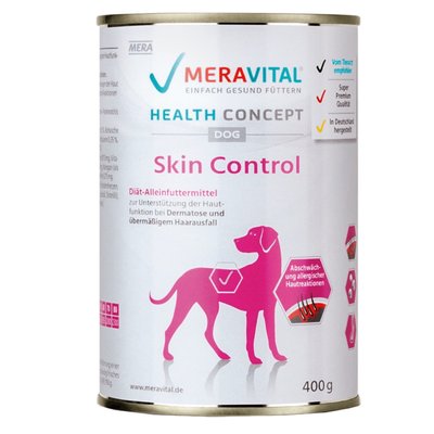 Корм MERA MVH Nassfutter Skin Control вологий для собак з дерматозами та захворюваннями шкіри 400 гр 4025877204142 фото