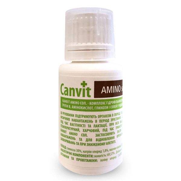 Canvit Amino sol витамины для ускорения восстановления организма кошек и собак после стресса и операций 30 мл 8594005570993 фото