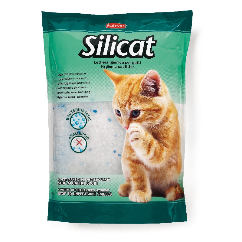 Photos - Cat Litter Padovan Cилікагелевий наповнювач  Silicat без запаху 5 л 