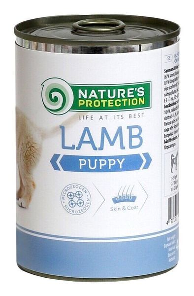 Nature's Protection Puppy Lamb влажный корм с ягненком для щенят 400 гр KIK24627 фото