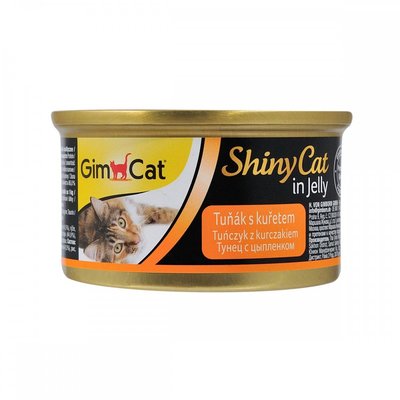 Корм GimCat Shiny Cat вологий з тунцем та куркою для котів 70 гр 4002064413105 фото