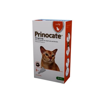 Краплі від бліх, кліщів та глистів для котів вагою до 4 кг Прінокат KRKA (Prinocat KRKA) 3838989720698 фото