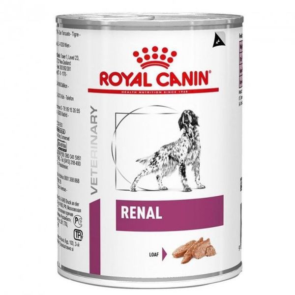 Royal Canin Renal Canine Cans вологий корм для дорослих собак із захворюваннями нирок 410 гр 9003579000748 фото