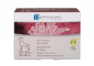Краплі Dermoscent ATOP 7 NEW при алергії та атопії у собак середніх порід 4*1.2 мл 3760098110667 фото