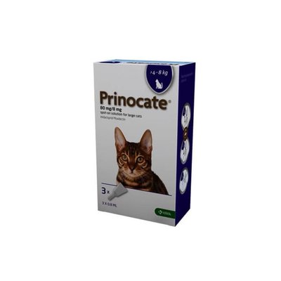 Краплі від бліх, кліщів та глистів для котів вагою 4-8 кг Прінокат KRKA (Prinocat KRKA) 3838989720728 фото