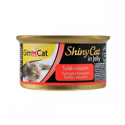 Корм GimCat Shiny Cat влажный с тунцом и лососем для котов 70 гр 4002064414195 фото
