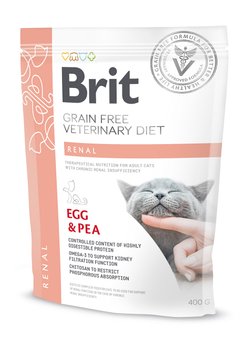 Brit VD Renal Cat беззерновой сухой корм с яйцами и горохом для кошек с нарушенной функцией почек и хронической почечной недостаточностью 400 гр 8595602528332 фото