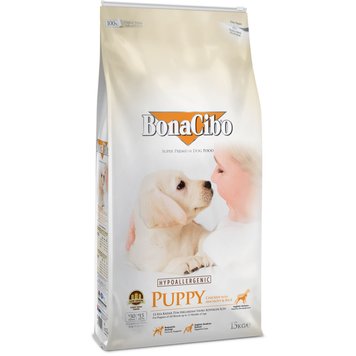 BonaCibo Puppy Chicken & Rice with Anchovy сухий корм з куркою для щенят 15 кг 8694686405703 фото