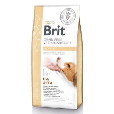 Корм-дієта Brit VD Hepatic Dog сухий при лікуванні хвороб печінки у собак 12 кг 8595602528158 фото