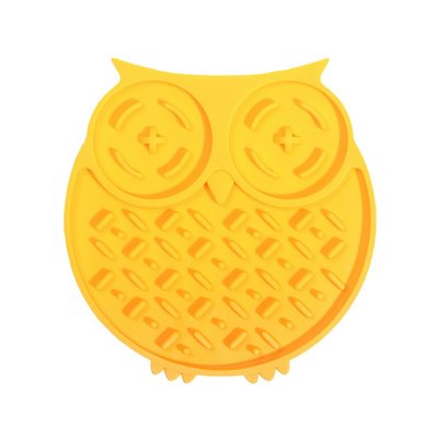 Килимок-годівниця WahoPet силіконовий "Сова" жовтий 2700000021118 фото