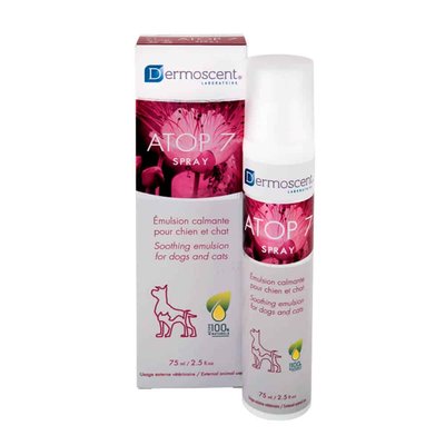 Заспокійлива емульсія Dermoscent ATOP 7 Spray для шкіри собак і котів 75 мл 3760098110216 фото