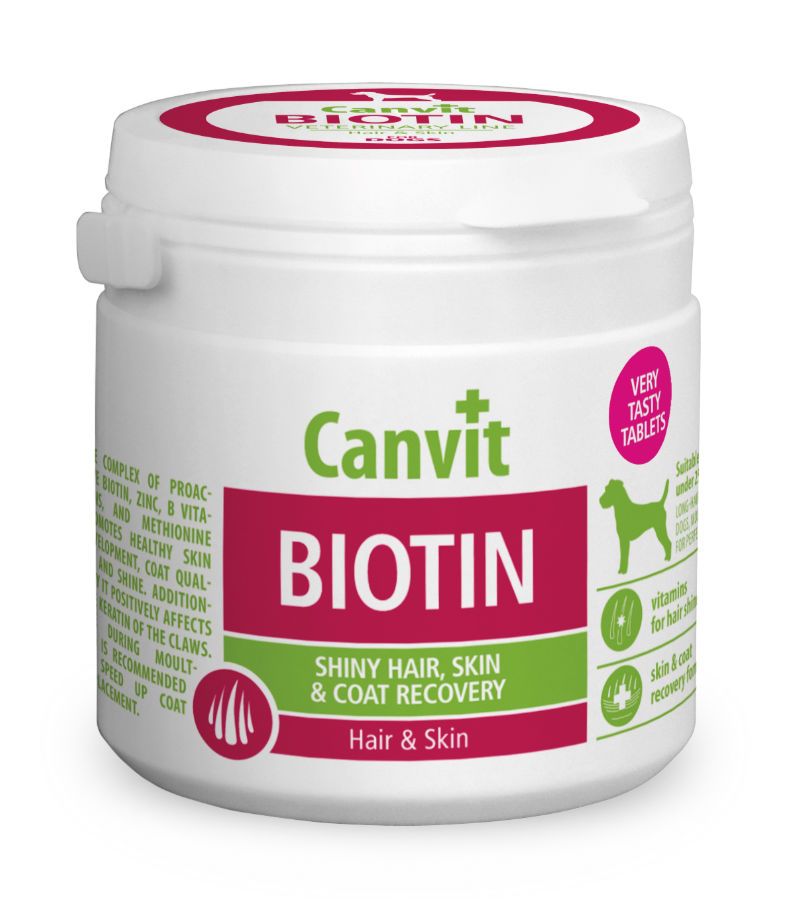 Фото - Інші зоотовари CANVIT Вітаміни  Biotin for dogs для здоров'я шкіри та вовни собак різного 