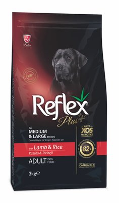 Корм Reflex Plus Adult Medium & Large Breeds Lamb & Rice сухий з ягнятком для дорослих собак середніх і великих порід 3 кг RFX-105 фото