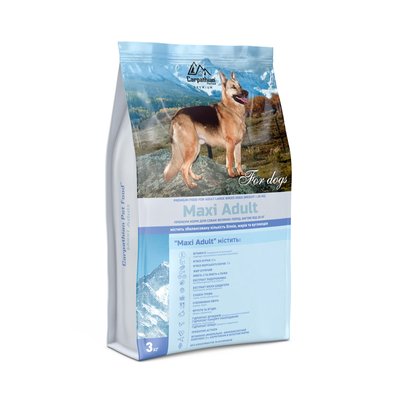 Корм Carpathian Dog Maxi Adult сухий для собак великих порід з куркою та морським окунем 3 кг 4820111140855 фото