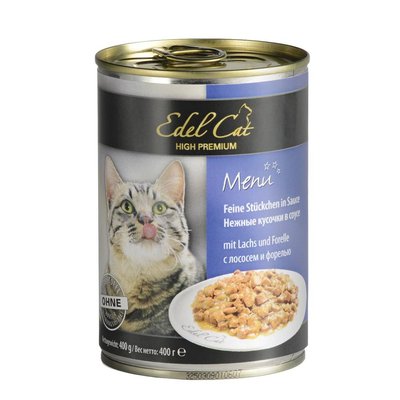 Корм Edel Cat вологий з лососем та фореллю для дорослих котів 400 гр 4003024173053 фото