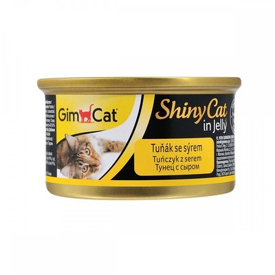 Корм GimCat Shiny Cat вологий з тунцем та сиром для котів 70 гр 4002064414188 фото