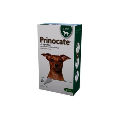 Краплі від бліх, кліщів та глистів для собак вагою до 4 кг. Прінокат KRKA (Prinocate KRKA) 3838989720742 фото