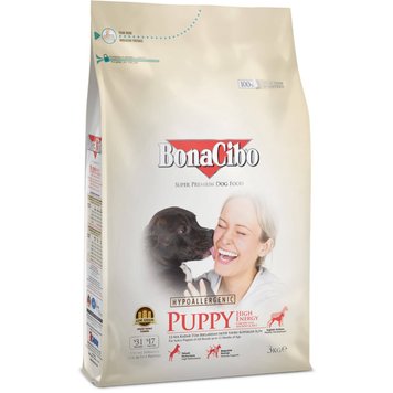 BonaCibo Puppy High Energy Chicken & Rice with Anchovy сухий корм з куркою для активних цуценят 3 кг 8694686406151 фото