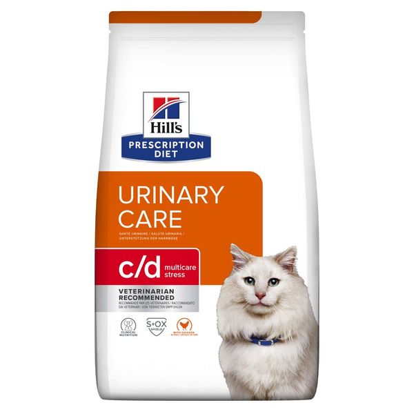 Hill's Prescription Diet Feline C/D Urinary Stress Chicken сухой корм для кошек с заболеваниями мочевыводящих путей 3 кг 052742044330 фото