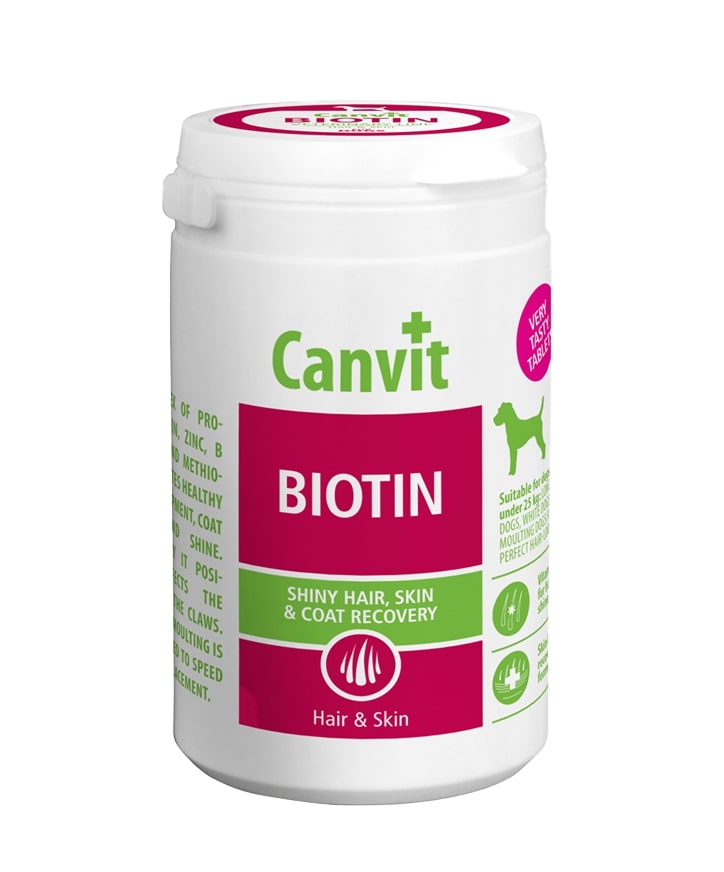 Фото - Інші зоотовари CANVIT Вітаміни  Biotin for dogs для здоров'я шкіри та вовни собак різного 