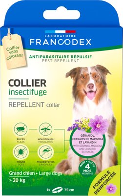 Ошейник от блох и клещей Francodex Repellent Collar для собак весом от 20 кг, 72 см 3283021754849 фото