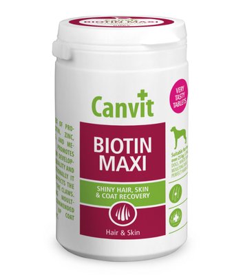 Вітаміни Canvit Biotin Maxi for dogs для здоров'я шкіри та вовни у великих собак 230 гр 8595602507153 фото