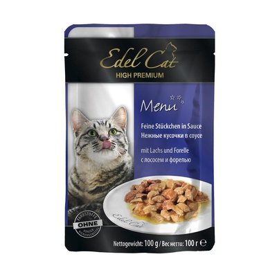 Корм Edel Cat вологий з лососем та фореллю в соусі для дорослих котів 100 гр 4003024179956 фото
