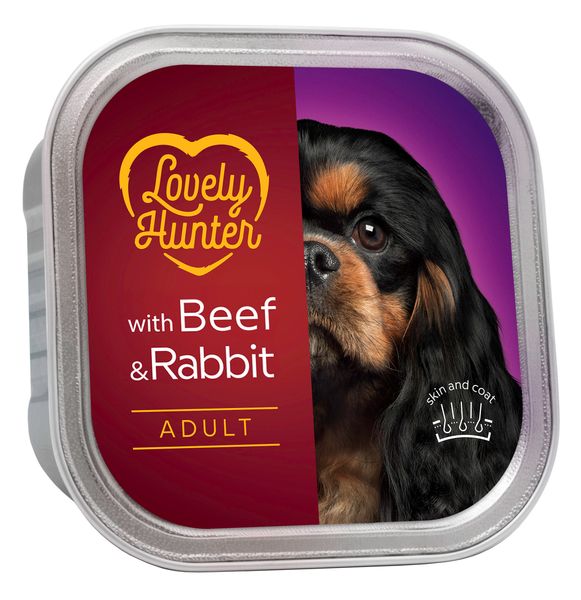 Корм Lovely Hunter Adult Beef and Rabbit вологий з яловичиною та кролятиною для дорослих собак 150 гр LHU45447 фото